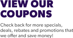 View Our Coupons & Rebates